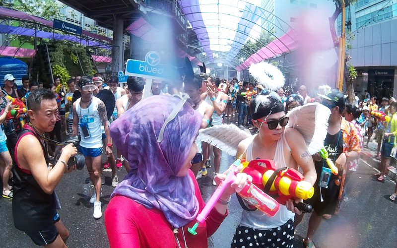 Songkran Is More Fun With Water Guns, Foam, And Angels