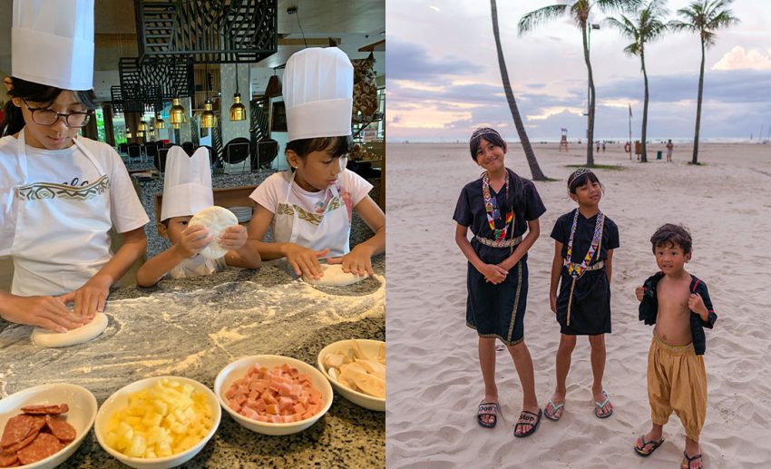 Kids occupied at the Shangri-La Rasa Ria, Kota Kinabalu.
