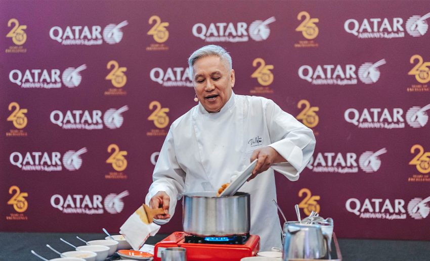 Chef Wan conducts a cooking demonstration of his heritage nyonya curry laksa recipe