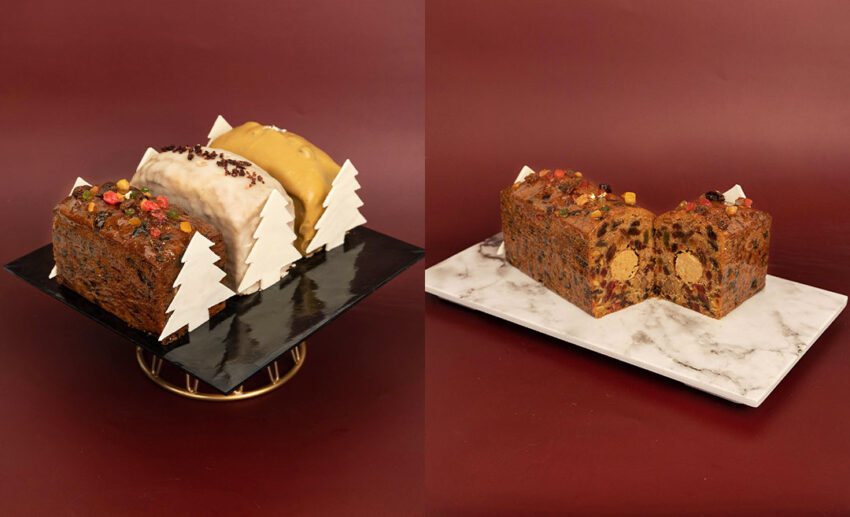 1. Grandma's Fruit Cake with Biscoff Ganache, Apricot Glaze